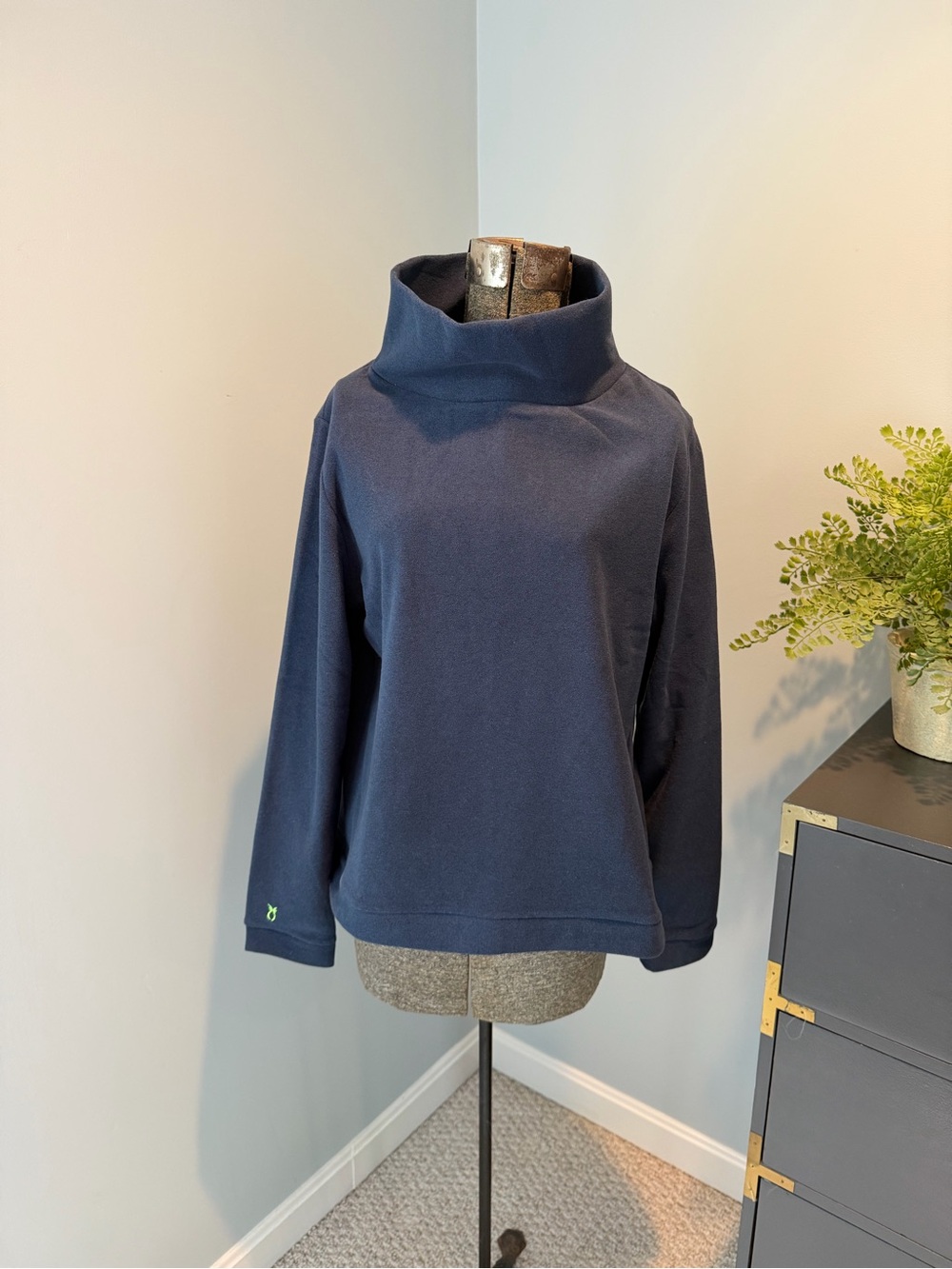 Dudley Stephens Navy Funnel Neck Pullover
